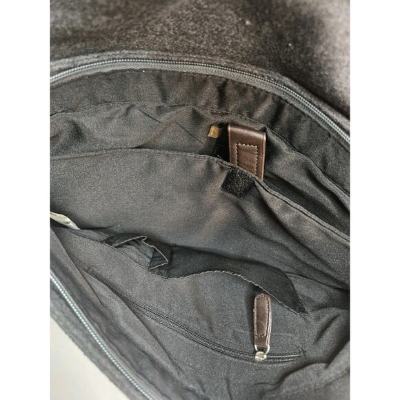 Oviesse Venezia Rumford Men's Messenger Bag Gray Wool Blend - Picture 9 of 12